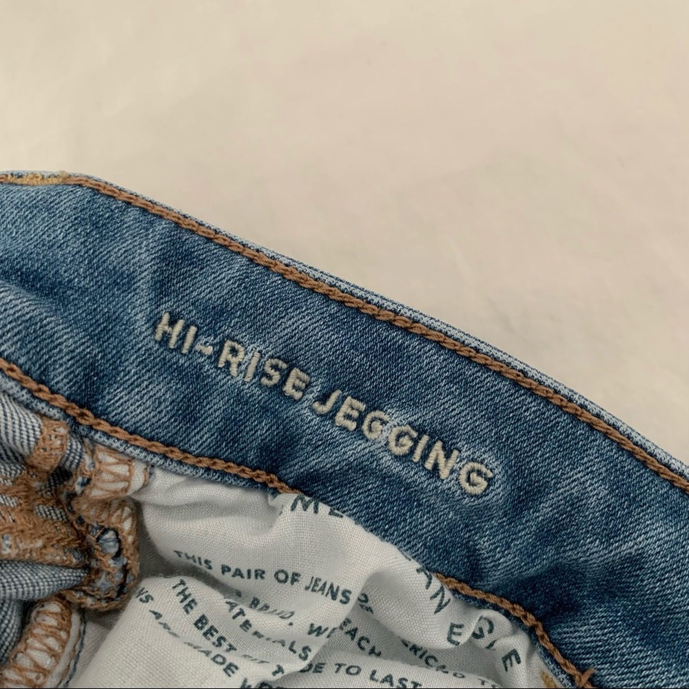 **SOLD** American Eagle Blue Hi-Rise Ne(x)t Level Stretch Jeggings - Picture 6 of 7